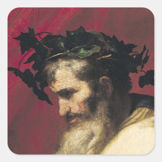 老人の首 スクエアシール (正面)