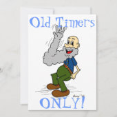 老人はあごひげを振る"古いタイマーのみ! 招待状 (正面)