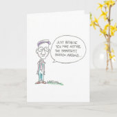 老人は頭が切れるない カード (黄色い花)