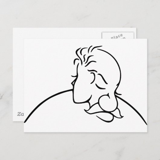 老人または若い女性の光学錯覚 ポストカード (正面/裏面)