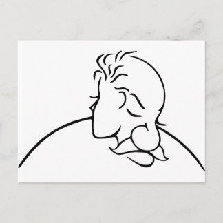 老人または若い女性の光学錯覚 ポストカード