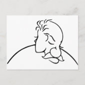 老人または若い女性の光学錯覚 ポストカード (正面)