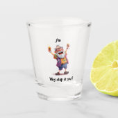 老人カラフルパーティー伝説 ショットグラス (正面)