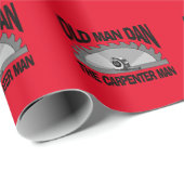 老人ダンカーペンターマン木材ビルダーおもしろい ラッピングペーパー (ロールコーナー)