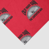 老人ダンカーペンターマン木材ビルダーおもしろい 薄葉紙 (詳細)