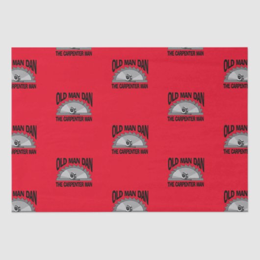 老人ダンカーペンターマン木材ビルダーおもしろい 薄葉紙 (正面)