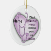 老人ナースハートカスタムナースオーナメント セラミックオーナメント (右)