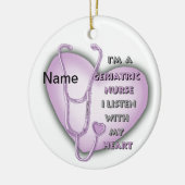 老人ナースハートカスタムナースオーナメント セラミックオーナメント (左)