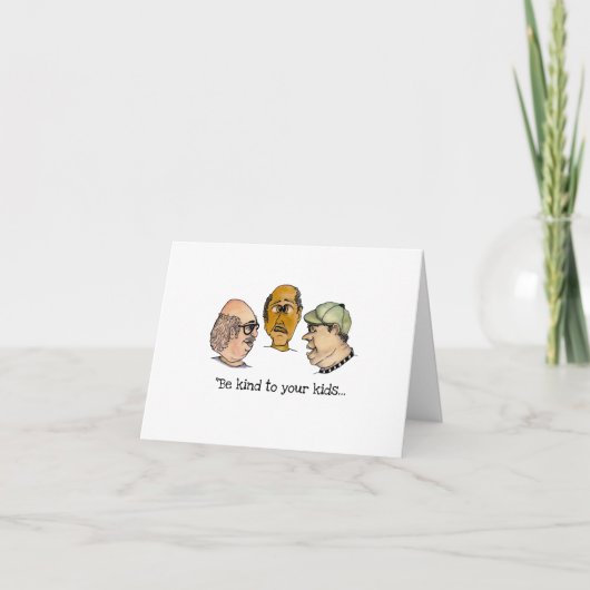 老人ホームおもしろいを考えている二人の男 カード (正面)