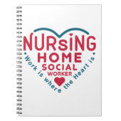 老人ホームのソーシャルワーカーの評価ハート ノートブック (正面)