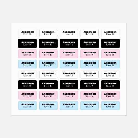 老人ホームカスタム用のの衣類ラベル ラベル (シート)