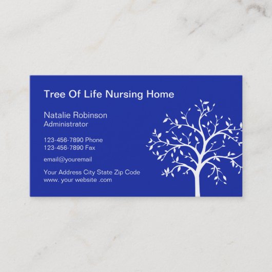 老人ホーム上級気に名刺テンプレート 名刺 (正面)