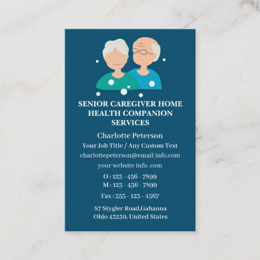 老人介護福祉施設気に 名刺 (正面)