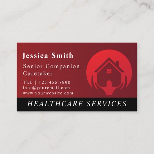 老人介護者住宅健康ビジネスカード 名刺 (正面)