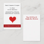 老人介護者医療ビジネスカード 名刺 (正面/裏面)