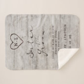 老人樺の木シスターオブザグルームハートフェルト引用文 シェルパブランケット (正面(横))