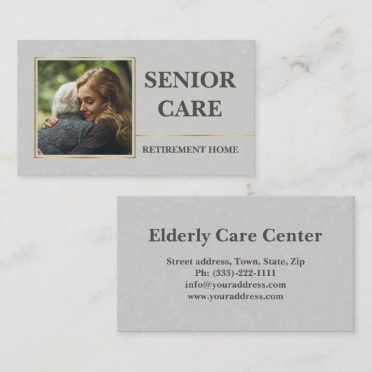 老人気に在宅介護 名刺 (正面/裏面)