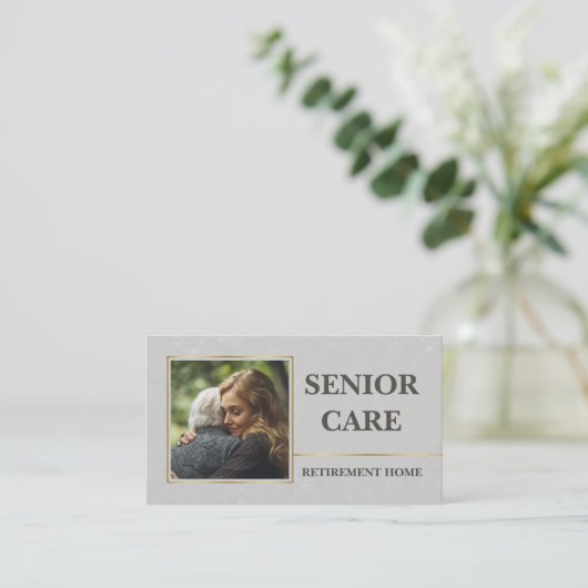 老人気に在宅介護 名刺 (スタンド正面)