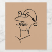 老人笑わされるとおもしろい ワインラベル (シングルラベル)