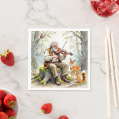 老人遊は森の中のバイオリンだ スタンダードカクテルナプキン (インサイチュ)