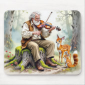 老人遊は森の中のバイオリンだ マウスパッド (正面)