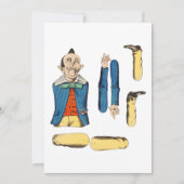 老人風変わり紙人形 カード (正面)