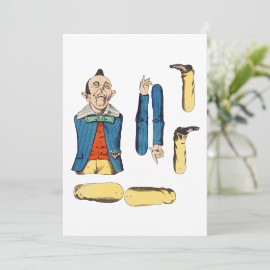 老人風変わり紙人形 カード (スタンド正面)