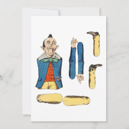 老人風変わり紙人形 カード