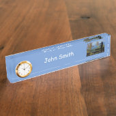 老人魚釣り退職机用ネームプレート デスクネームプレート (側面)