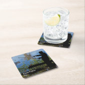 老人魚釣り退職紙コースター スクエアペーパーコースター (インサイチュ)