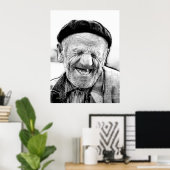 老人 ポスター (ホームオフィス)