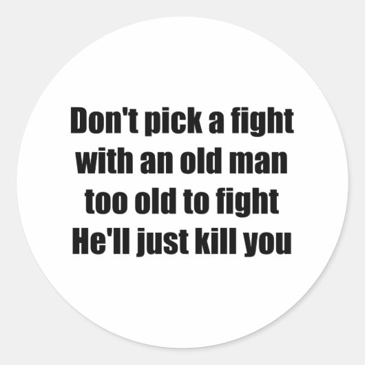 老人 ラウンドシール (正面)