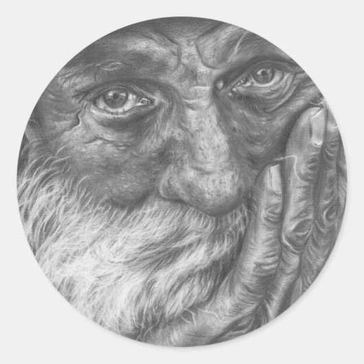 老人 ラウンドシール (正面)