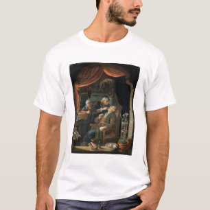 老人(油oの歯を検査している歯科医 tシャツ