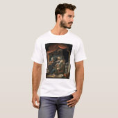 老人(油oの歯を検査している歯科医 tシャツ (正面フル)