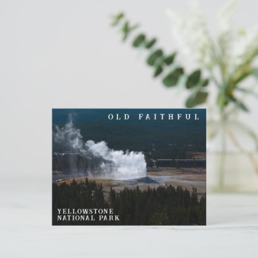 老信家ゲイエザー噴火イエローストーン ポストカード (スタンド正面)