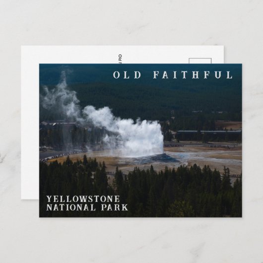 老信家ゲイエザー噴火イエローストーン ポストカード (正面/裏面)