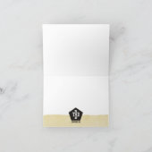 老化させたすき放し縁の従業員のサンキューカード サンキューカード (内部)