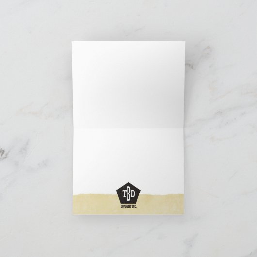 老化させたすき放し縁の従業員のサンキューカード サンキューカード (内部)