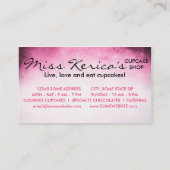 老化させたカップケーキの店のロイヤリティカード ロイヤリティカード (裏面)