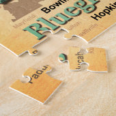 老化させたケンタッキーの州のプライドの地図のシルエット ジグソーパズル (側面)