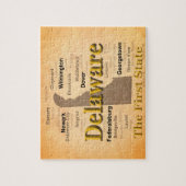 老化させたデラウェア州州のプライドの地図 ジグソーパズル (縦)
