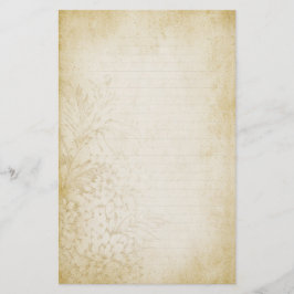 老化させたヴィンテージの花柄はノート紙を並べました 便箋