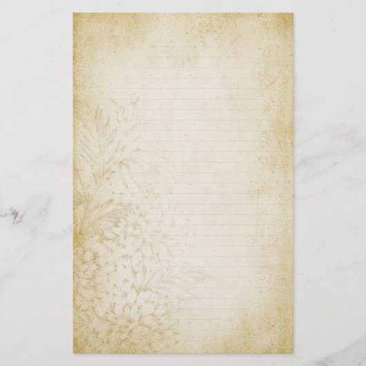 老化させたヴィンテージの花柄はノート紙を並べました 便箋 (正面)