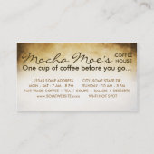 老化させた喫茶店のロイヤリティカード ロイヤリティカード (裏面)