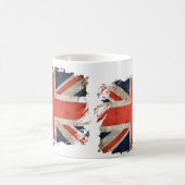 老化させた寸断された英国国旗 コーヒーマグカップ (中央)