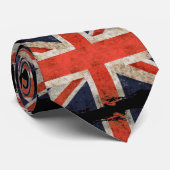 老化させた寸断された英国国旗 ネクタイ (ロール)