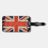 老化させた寸断された英国国旗 ラゲッジタグ (裏面横)