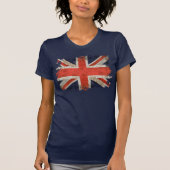 老化させた寸断された英国国旗 Tシャツ (正面)