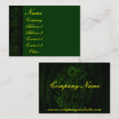 老化させた旧式なハンター緑 名刺 (正面/裏面)